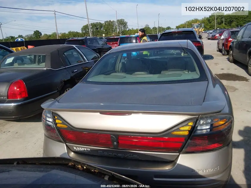 2004 Pontiac Bonneville Se VIN: 1G2HX52K04U207002 Lot: 45232450