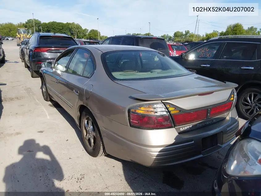 2004 Pontiac Bonneville Se VIN: 1G2HX52K04U207002 Lot: 45232450