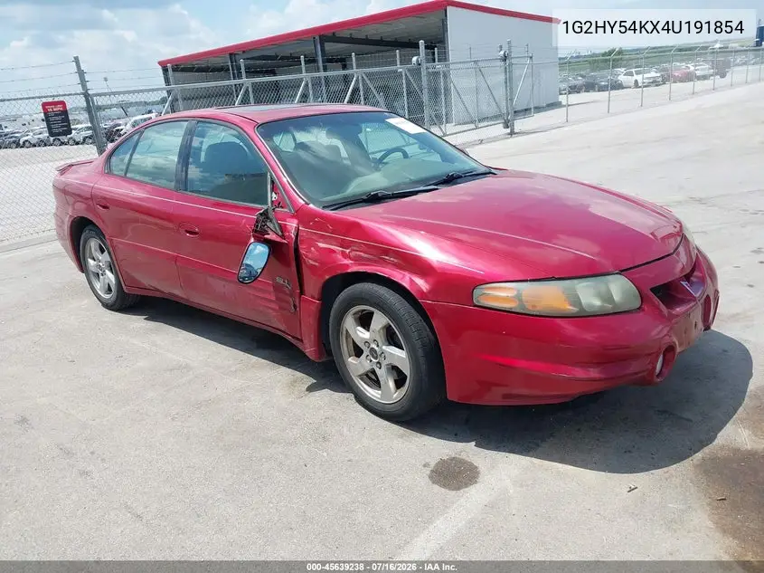 2004 Pontiac Bonneville Sle VIN: 1G2HY54KX4U191854 Lot: 45639238