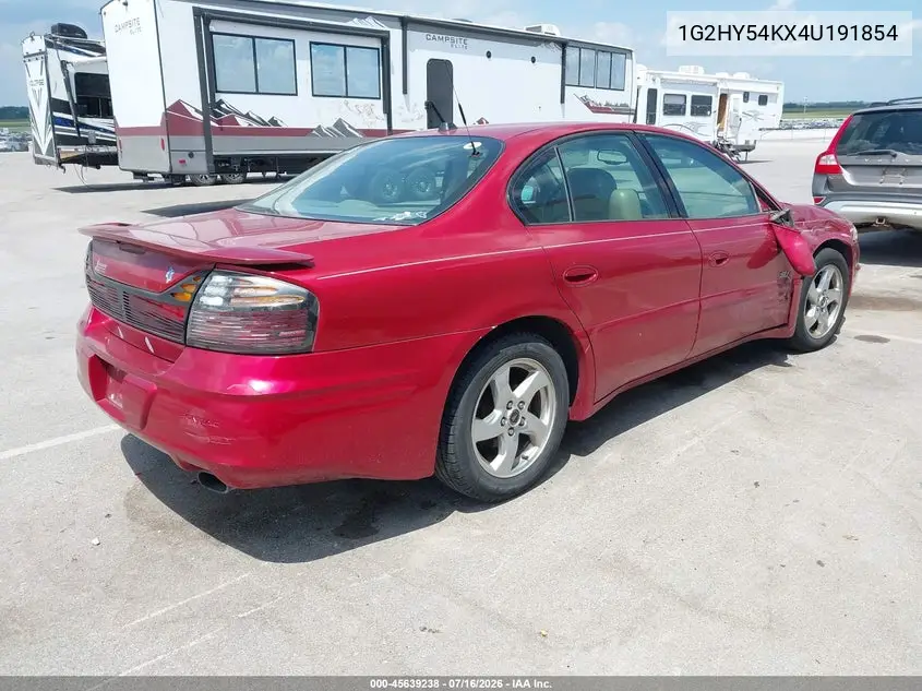 2004 Pontiac Bonneville Sle VIN: 1G2HY54KX4U191854 Lot: 45639238
