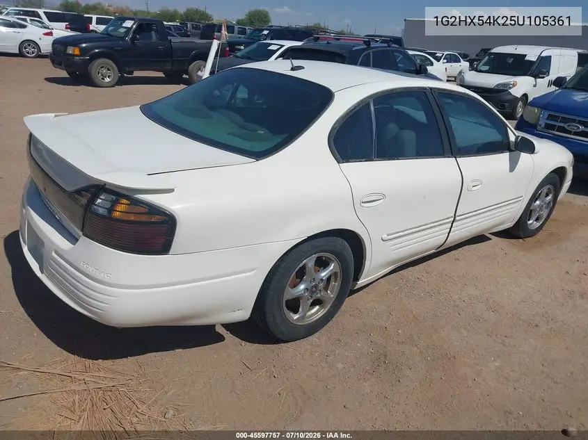 2005 Pontiac Bonneville Se VIN: 1G2HX54K25U105361 Lot: 45597757