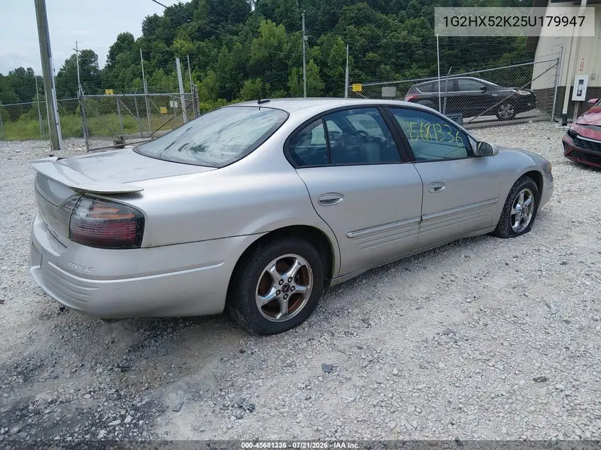 2005 Pontiac Bonneville Se VIN: 1G2HX52K25U179947 Lot: 45681336