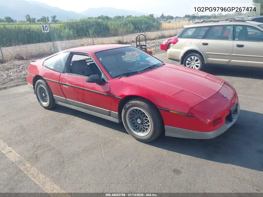 1986 Pontiac Fiero Gt VIN: 1G2PG9796GP267474 Lot: 45553798