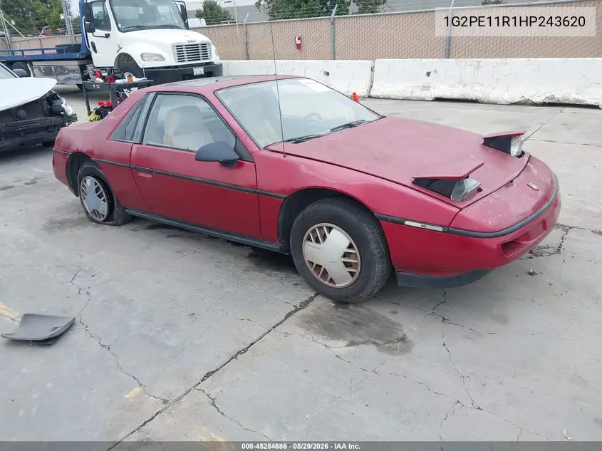 1987 Pontiac Fiero VIN: 1G2PE11R1HP243620 Lot: 45254686