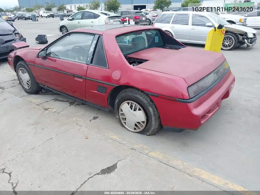 1987 Pontiac Fiero VIN: 1G2PE11R1HP243620 Lot: 45254686