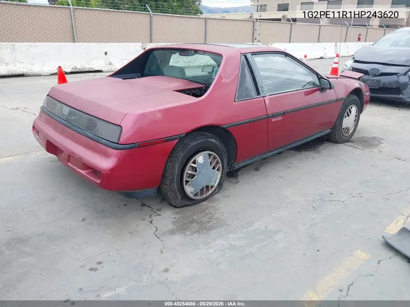 1987 Pontiac Fiero VIN: 1G2PE11R1HP243620 Lot: 45254686
