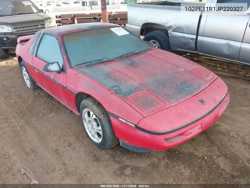 1988 Pontiac Fiero VIN: 1G2PE11R1JP220327 Lot: 43674535