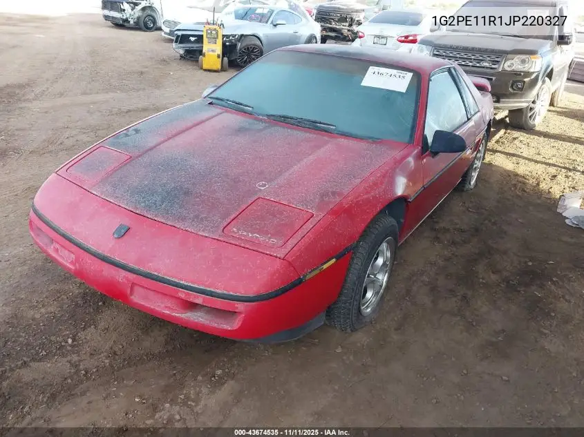 1988 Pontiac Fiero VIN: 1G2PE11R1JP220327 Lot: 43674535