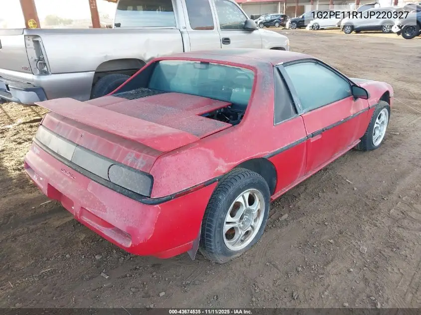 1988 Pontiac Fiero VIN: 1G2PE11R1JP220327 Lot: 43674535