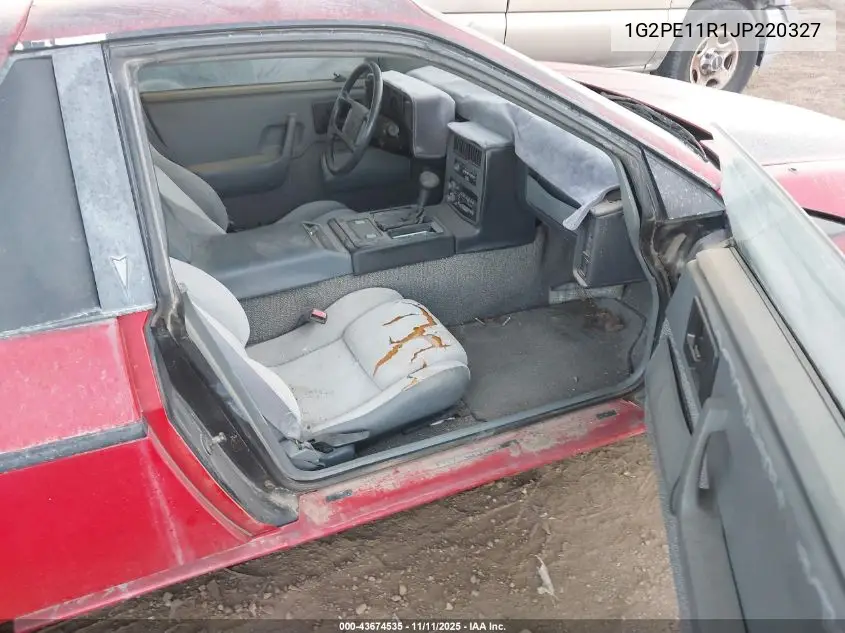 1988 Pontiac Fiero VIN: 1G2PE11R1JP220327 Lot: 43674535