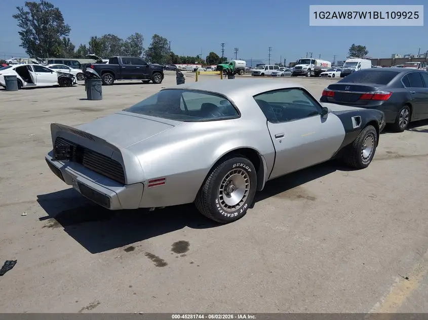 1981 Pontiac Firebird Trans Am VIN: 1G2AW87W1BL109925 Lot: 45281744