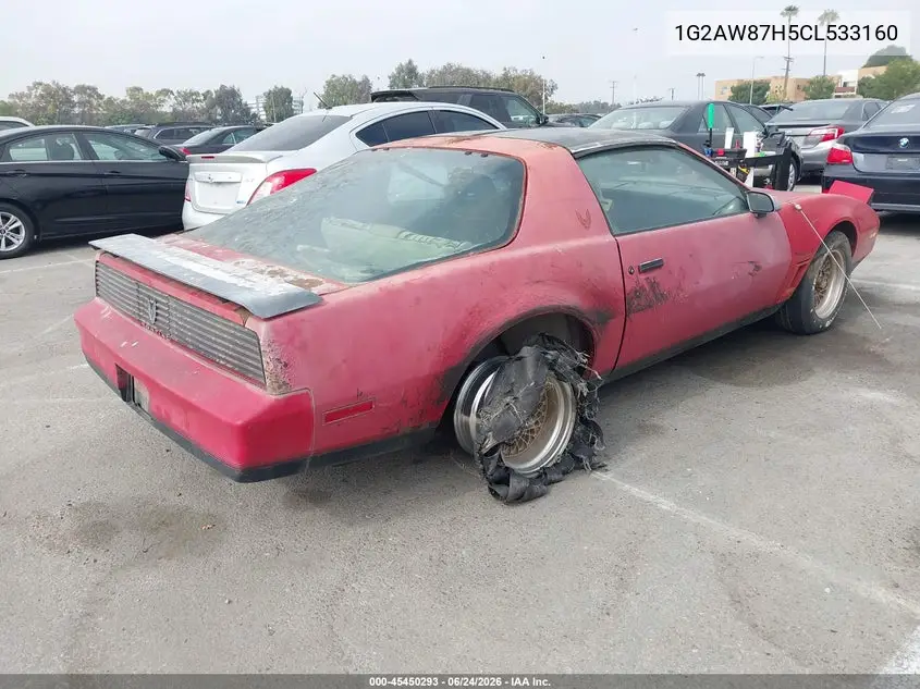 1982 Pontiac Firebird Trans Am VIN: 1G2AW87H5CL533160 Lot: 45450293