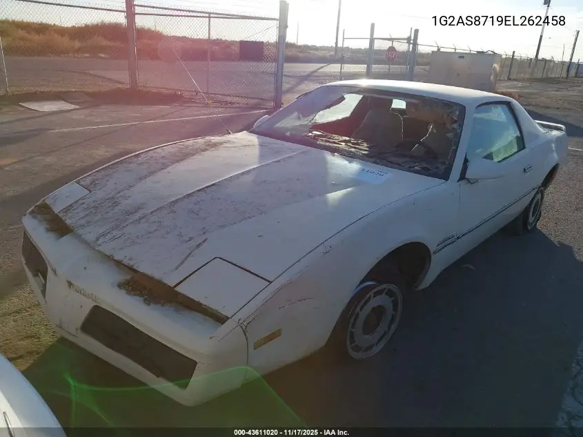 1984 Pontiac Firebird VIN: 1G2AS8719EL262458 Lot: 43611020