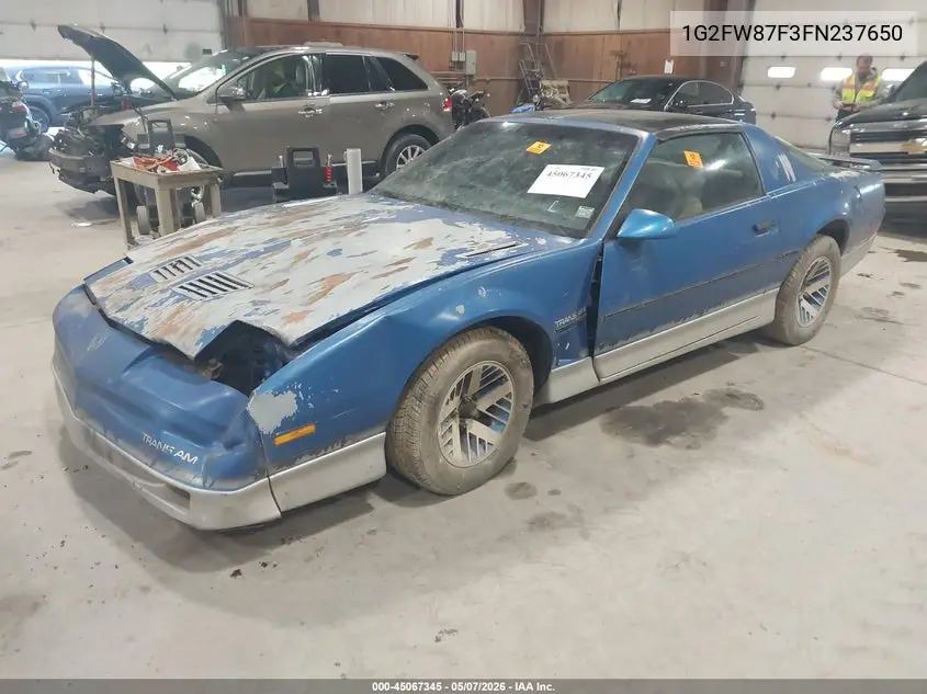 1985 Pontiac Firebird Trans Am VIN: 1G2FW87F3FN237650 Lot: 45067345