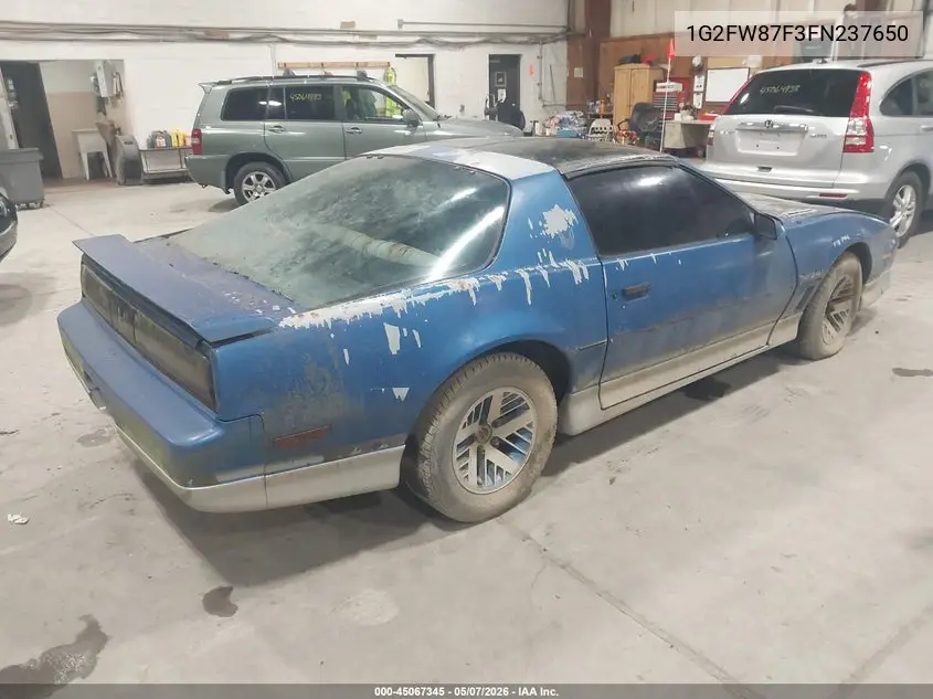 1985 Pontiac Firebird Trans Am VIN: 1G2FW87F3FN237650 Lot: 45067345