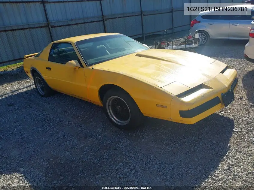 1987 Pontiac Firebird VIN: 1G2FS21H5HN236781 Lot: 45461446