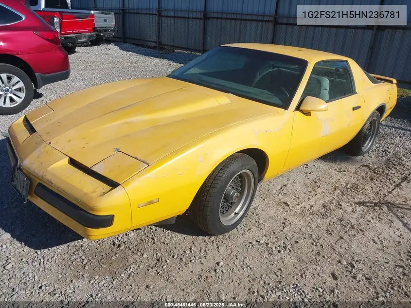 1987 Pontiac Firebird VIN: 1G2FS21H5HN236781 Lot: 45461446