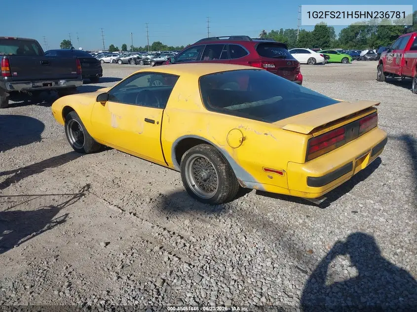 1987 Pontiac Firebird VIN: 1G2FS21H5HN236781 Lot: 45461446