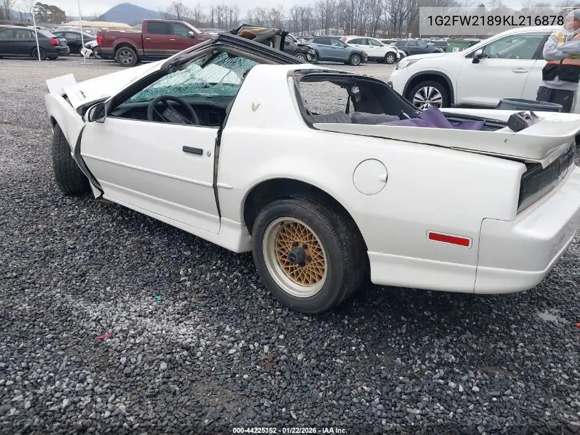 1989 Pontiac Firebird Trans Am/Gta VIN: 1G2FW2189KL216878 Lot: 44225352