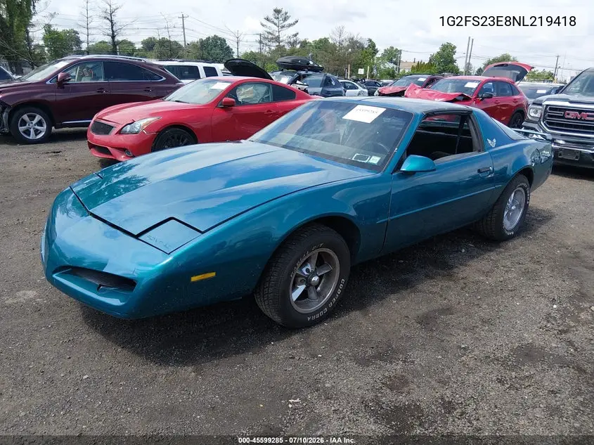 1992 Pontiac Firebird Formula VIN: 1G2FS23E8NL219418 Lot: 45599285