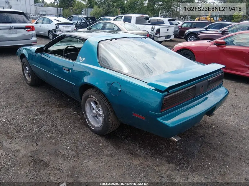 1992 Pontiac Firebird Formula VIN: 1G2FS23E8NL219418 Lot: 45599285
