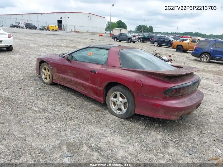 1993 Pontiac Firebird Formula/Trans Am/Gt VIN: 2G2FV22P3P2213703 Lot: 42857180