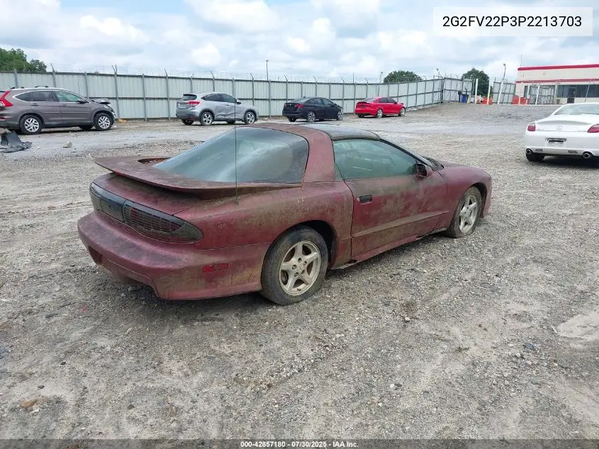 1993 Pontiac Firebird Formula/Trans Am/Gt VIN: 2G2FV22P3P2213703 Lot: 42857180