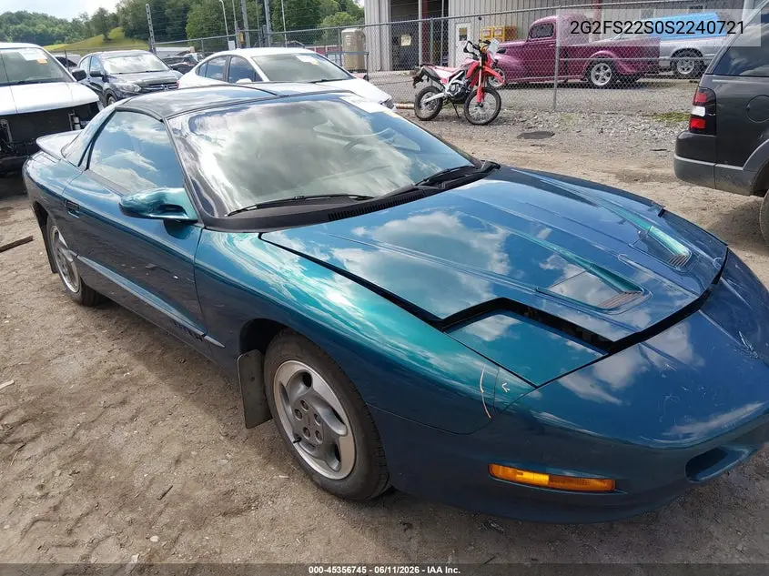 1995 Pontiac Firebird VIN: 2G2FS22S0S2240721 Lot: 45356745