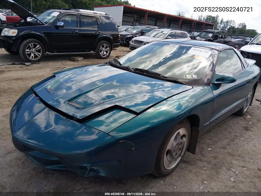 1995 Pontiac Firebird VIN: 2G2FS22S0S2240721 Lot: 45356745