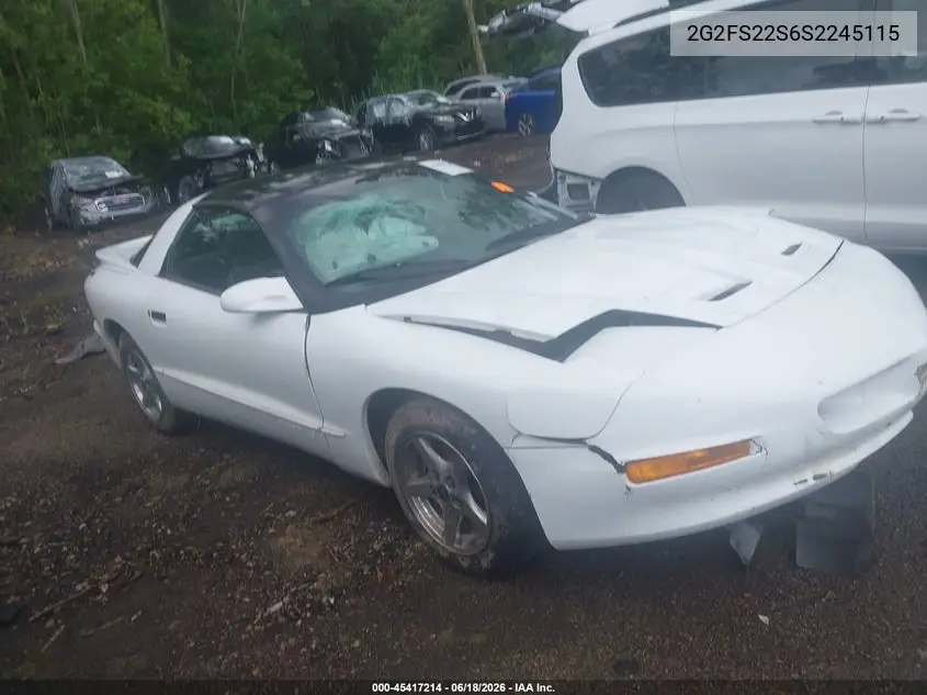 1995 Pontiac Firebird VIN: 2G2FS22S6S2245115 Lot: 45417214