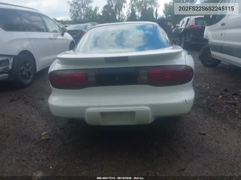 1995 Pontiac Firebird VIN: 2G2FS22S6S2245115 Lot: 45417214