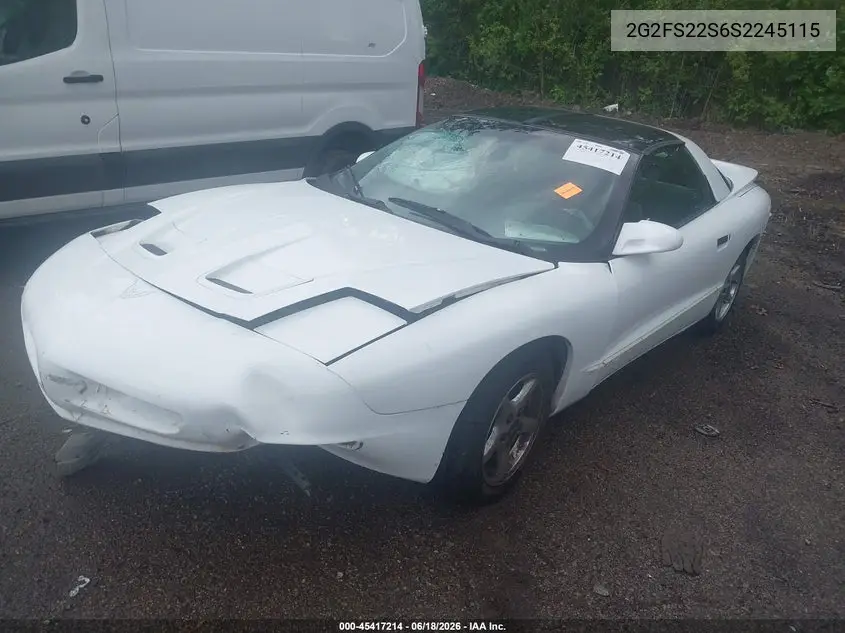1995 Pontiac Firebird VIN: 2G2FS22S6S2245115 Lot: 45417214