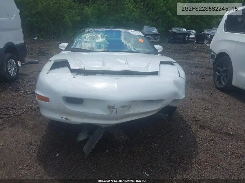 1995 Pontiac Firebird VIN: 2G2FS22S6S2245115 Lot: 45417214