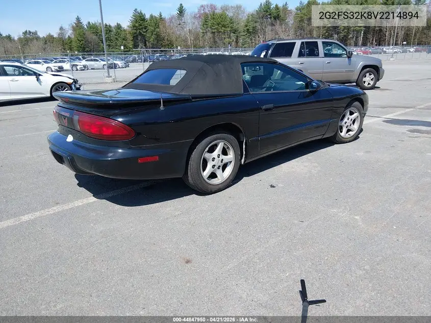1997 Pontiac Firebird VIN: 2G2FS32K8V2214894 Lot: 44847950