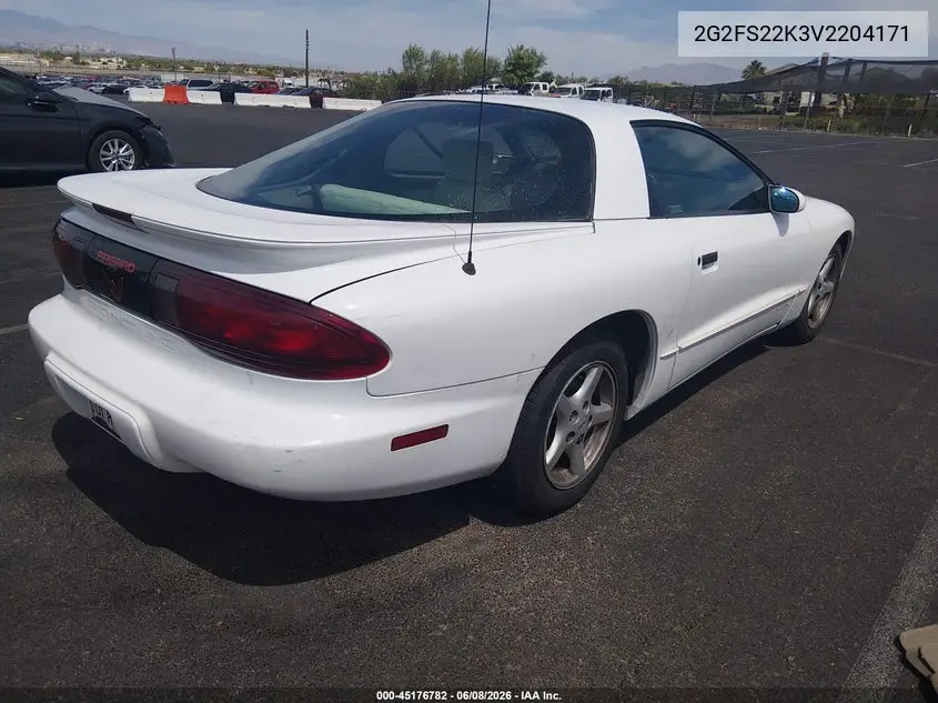 1997 Pontiac Firebird VIN: 2G2FS22K3V2204171 Lot: 45176782