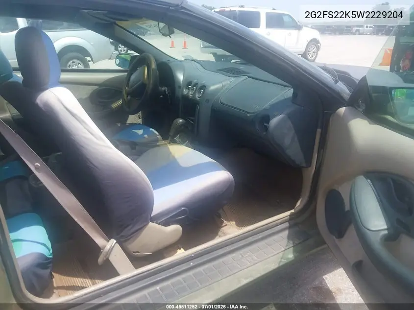 1998 Pontiac Firebird VIN: 2G2FS22K5W2229204 Lot: 45511252