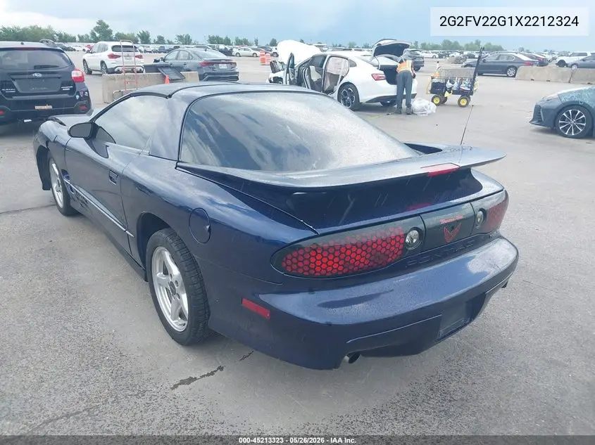 1999 Pontiac Firebird Trans Am VIN: 2G2FV22G1X2212324 Lot: 45213323