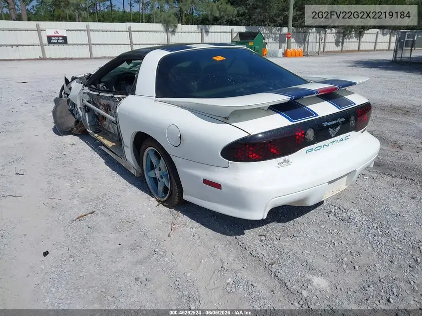 1999 Pontiac Firebird Trans Am VIN: 2G2FV22G2X2219184 Lot: 45292524