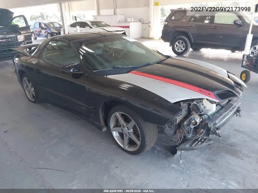 2000 Pontiac Firebird Trans Am VIN: 2G2FV22G9Y2173998 Lot: 45461992