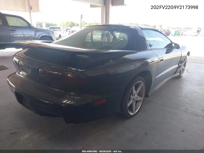 2000 Pontiac Firebird Trans Am VIN: 2G2FV22G9Y2173998 Lot: 45461992