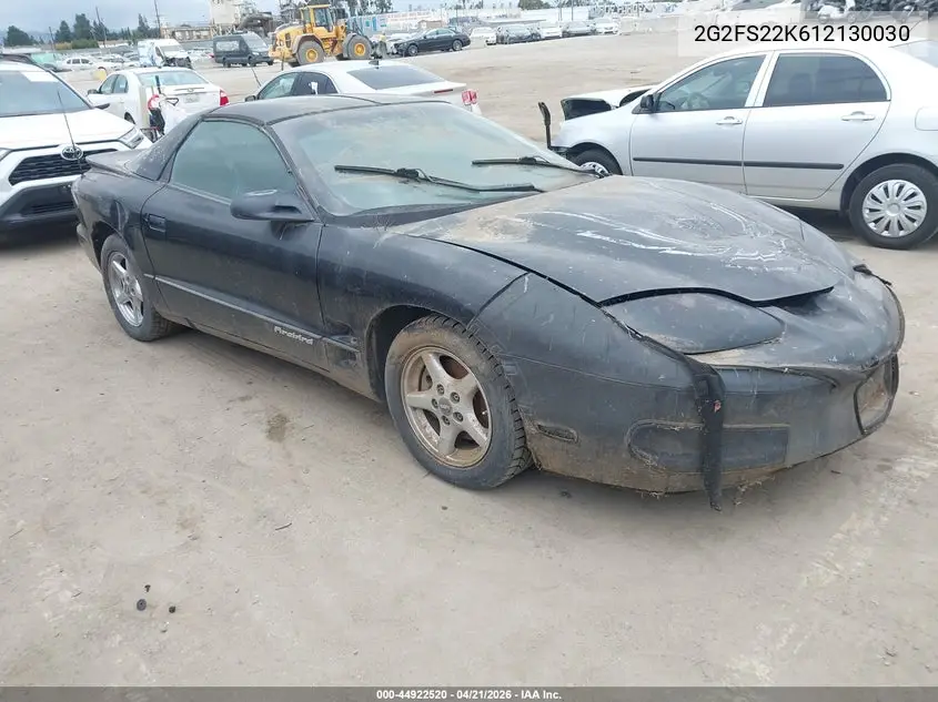 2001 Pontiac Firebird VIN: 2G2FS22K612130030 Lot: 44922520