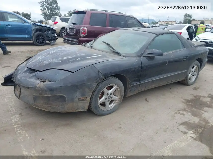 2001 Pontiac Firebird VIN: 2G2FS22K612130030 Lot: 44922520