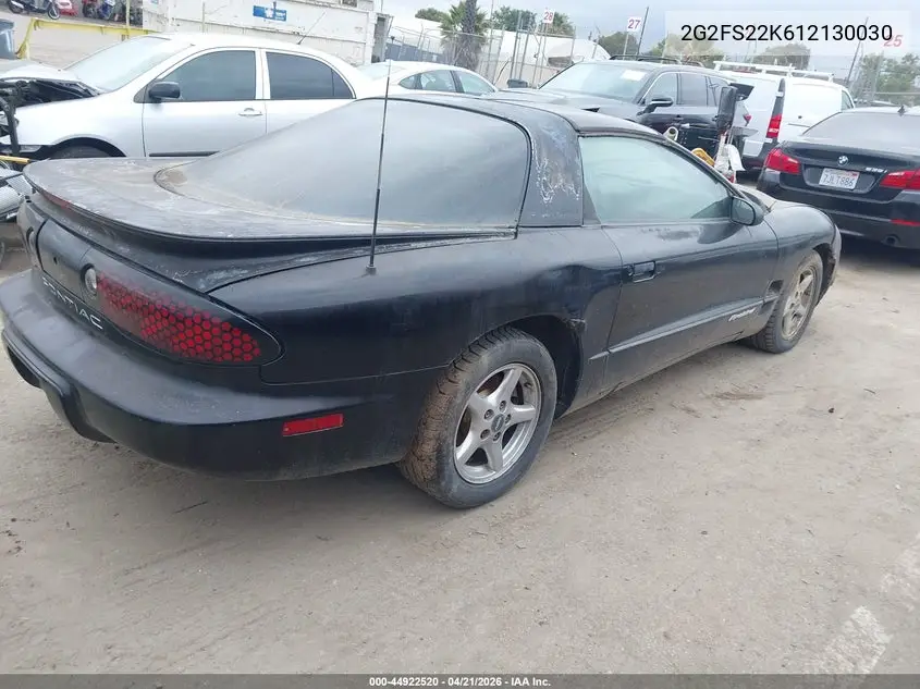 2001 Pontiac Firebird VIN: 2G2FS22K612130030 Lot: 44922520
