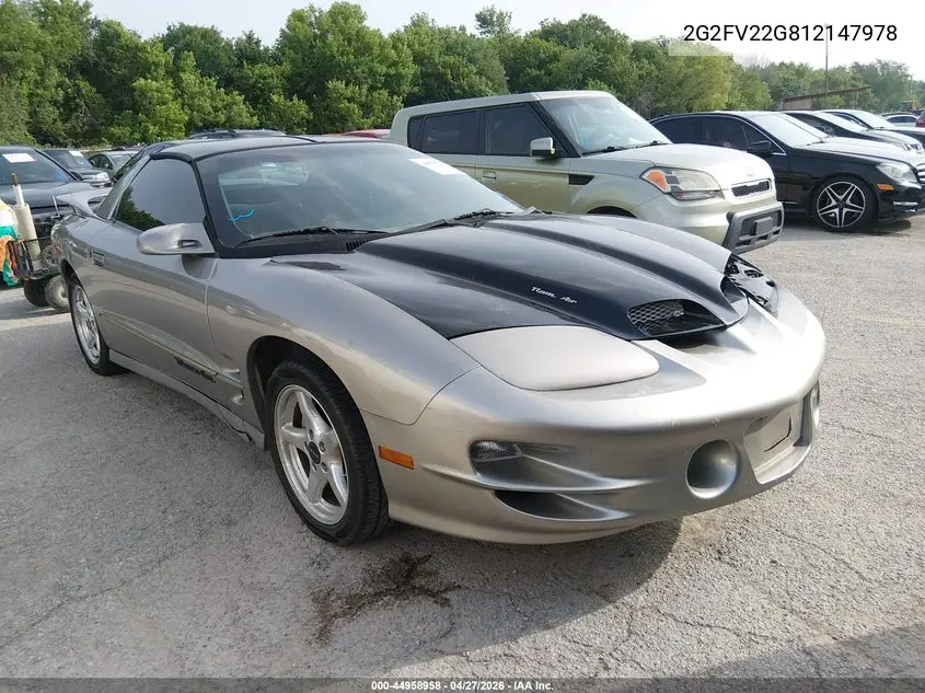 2001 Pontiac Firebird Trans Am VIN: 2G2FV22G812147978 Lot: 44958958