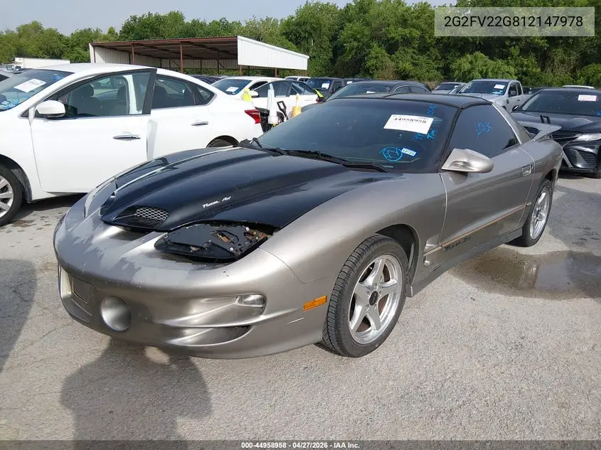 2001 Pontiac Firebird Trans Am VIN: 2G2FV22G812147978 Lot: 44958958