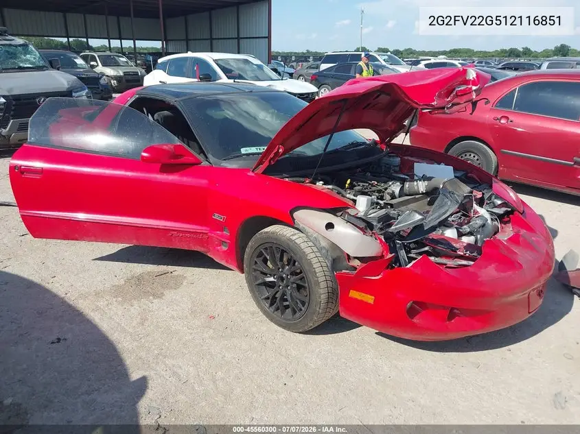 2001 Pontiac Firebird Formula VIN: 2G2FV22G512116851 Lot: 45560300