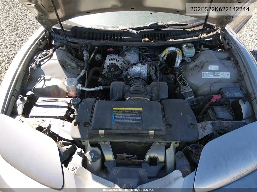 2002 Pontiac Firebird VIN: 2G2FS22K622142244 Lot: 45254296