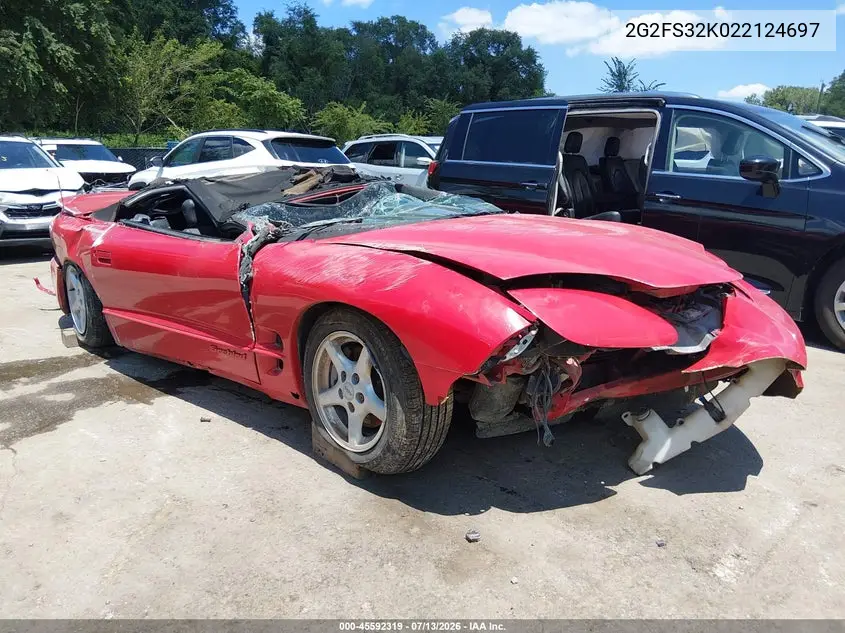 2002 Pontiac Firebird VIN: 2G2FS32K022124697 Lot: 45592319