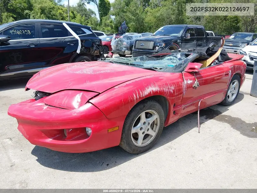 2002 Pontiac Firebird VIN: 2G2FS32K022124697 Lot: 45592319