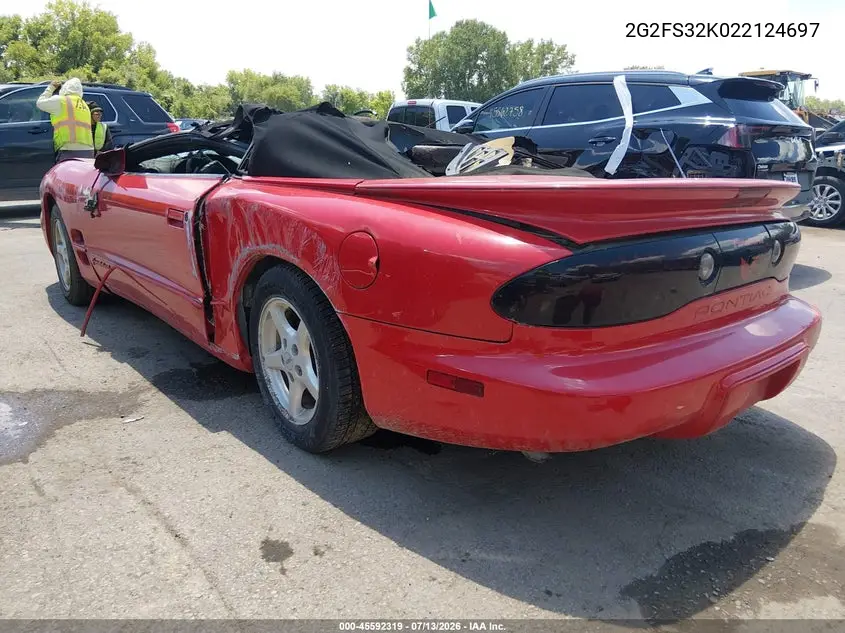 2002 Pontiac Firebird VIN: 2G2FS32K022124697 Lot: 45592319